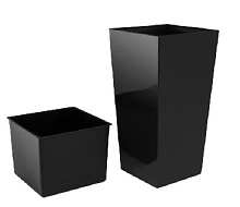 PROSPERPLAST Кашпо URBI SQUARE DURS265-S433 антрацит 2пр 11 и 26,6л Кашпо