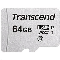 TRANSCEND 64 ГБ, 95 МБ/с, Class 10, (TS64GUSD300S) Карта памяти