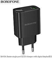 BOROFONE (6941991120428) BA95A СЗУ 1USB 3.0A QC3.0 18W , черный СЗУ