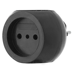 REXANT (11-1063-1) Тройник эл Шар 220 В 6 А черный Электроаксессуары