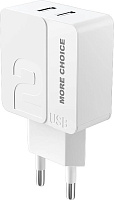 MORE CHOICE (4627151191768) NC46a 2USB 2.4A для Type-C 1м White СЗУ