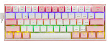 REDRAGON (70672) Fizz Радужн,61 клав,тих,бело-розов. Клавиатура