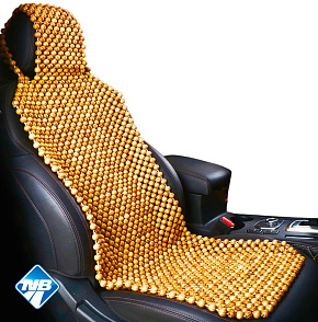 NOVA BRIGHT массажная с подголовником (деревянная, покрытая светлым лаком) (128х48см) 48447 Накидка на сидение