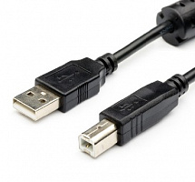 ATCOM (АТ5474) кабель USB 2.0 AM/BM - 1,5 м (для переферии 1 FERITE)) (10) Кабель USB AM-BM