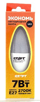СТАРТ (17279) LEDCANDLE E27 7W30 WS Лампа светодиодная