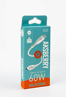 AKSBERRY (6972969383101) X157 Real silicone Type-c 60W 1м белый Кабель AKSBERRY (6972969383101) X157 Real silicone Type-c 60W 1м белый