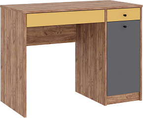 МЕБЕЛЬ-КОМПЛЕКС JAM Стол письменный исп.2 Дуб крафт табачный/Серый шифер/Сэнд Модульная мебель