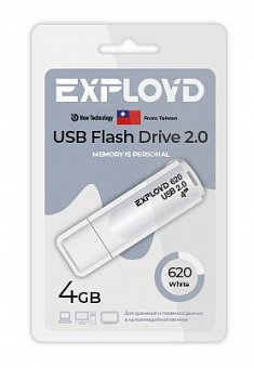 EXPLOYD EX-4GB-620-White USB флэш-накопитель