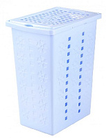 АЛЬТЕРНАТИВА М2444 Виолетта 30л (голубой) Корзина для белья