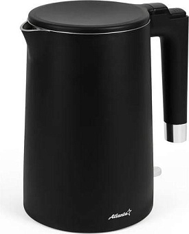 ATLANTA ATH-2449 black (1,7л. металл/пластик) Чайник электрический