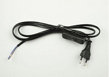 UNIEL (UL-00004432) UCX-C11/02A-170 BLACK Сетевой шнур с вилкой и выключателем