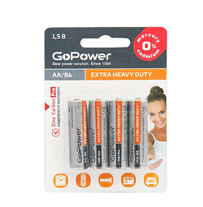 GOPOWER (00-00015594) Extra Heavy Duty AA/ R06 Элементы питания