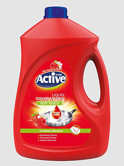 ACTIVE Гель для мытья посуды "Лайм и цветы", 3500 мл Green (511301199) Гель для мытья посуды ACTIVE Гель для мытья посуды "Лайм и цветы", 3500 мл Gree