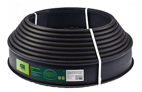 СИБРТЕХ Бордюр Лента, 10 х 1000 см, полиэтиленовый, черный 64550 Садовые ограждения