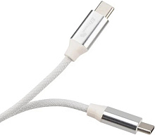 ELTRONIC Кабель Type-C to Type-C 1.0м ( 1-29) 3.0A/60W TPE оплетка (белый) в пакете