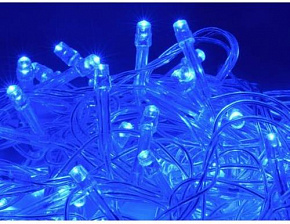 ECOLA N4YB05ELC LED гирлянда 220V IP44 Бахрома 5x0.5м 135Led Синий Blue, 8 режимов, прозр.провод с вилкой синий Светодиодная гирлянда