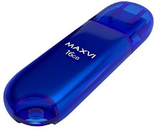 MAXVI P1 16GB blue, монолит с колпачком, ABS пластик, USB 2.0