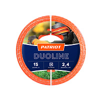 PATRIOT 805401161 D 2,4 мм L 15 м (скрученный квадрат, двухцветная) Леска