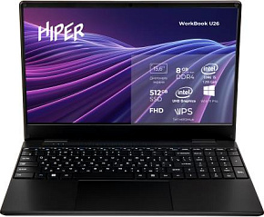 HIPER 15.6 WorkBook U26-15FII5124R8S5WPG Black Ноутбук