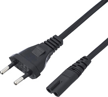 GOPOWER (00-00025227) C7 (2-pin) 1.8м ПВХ 0.75мм черный (1/300) Кабель