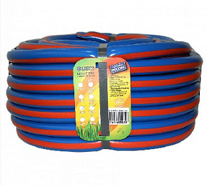 ГИДРОАГРЕГАТ Шланг поливочный Д=3/4" (20м) однослойный "СЕМИЦВЕТИК" цвет в ас-те Шланг