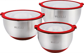 KELLI KL-233 Красный Набор мисок