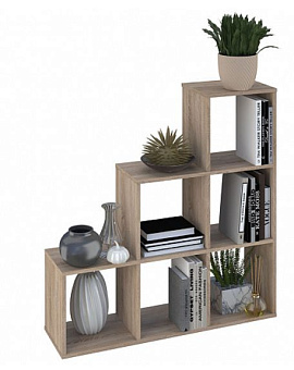 POLINI Стеллаж Polini Home Smart Каскадный 6 секций, дуб (1кор) Стеллаж