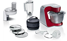 BOSCH MUM58720 1000Вт красный/серебристый Кухонный комбайн
