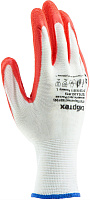 СИБРТЕХ Перчатки трикотажные полиэфирные, латексное рельефное покрытие, Россия, 67767