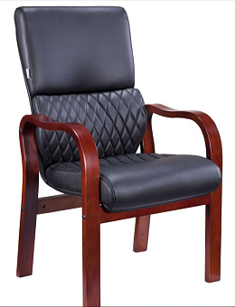 EVERPROF President Wood CF Экокожа Черный Кресло посетителя
