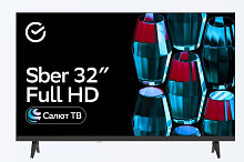 SBER SDX 32F2139B FHD SMART TV Салют Безрамочный Телевизор
