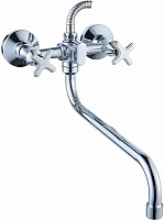 АНТЕЙ 247350-ANT Кристи Смеситель д/ванны с 2-мя рукоятками S-35см, с перекл. душа