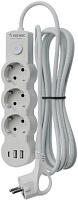 КОСМОС YKsm5m3g-Z-VU10A-W - 3 гн х 5,0 м белый Удлинитель