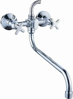 АНТЕЙ 247350-ANT Кристи Смеситель д/ванны с 2-мя рукоятками S-35см, с перекл. душа