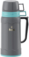RASHEL Термос со стеклянной колбой 1800 мл, цвет: серый/голубой R-32/180