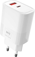 MORE CHOICE (4620202555533) NC81 СЗУ 1USB+1Type-C 3.0A PD 20W+ QC3.0 , белый СЗУ