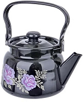 СИБИРСКИЕ ТОВАРЫ эмал 2,3л с рис С2714.36 черный Чайник СИБИРСКИЕ ТОВАРЫ эмал 2,3л с рис С2714.36 черный