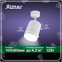 RITTER 59974 6 Arton 12Вт/4200К Светильники настенно-потолочные накладные