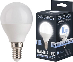 ENERGY LED G45-10-E14-4000 (109319) Лампа светодиодная