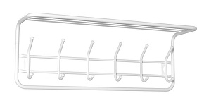 ЗМИ с полкой 80 белая ВСП 7 Вешалка настенная