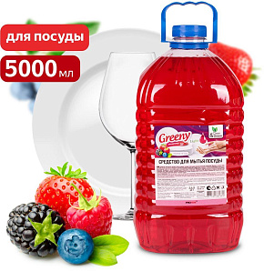 CLEAN&GREEN CG8168 Greeny Light Лесные ягоды 5л CLEAN&GREEN Средство для мытья посуды "Greeny" Light "Лесные ягоды" 5 л. CG8168