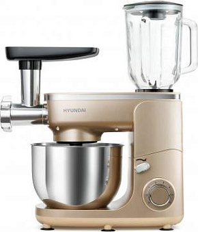 HYUNDAI HYMS7451 планетар.вращ. 1400Вт золотистый Кухонная машина