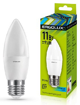 ERGOLUX (13622) LED-C35-11W-E27-4K Лампа светодиодная