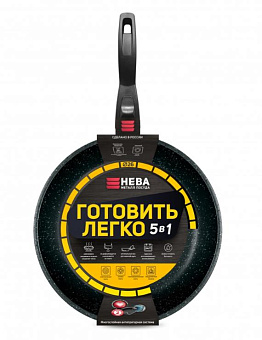 НЕВА МЕТАЛЛ ПОСУДА GL2026 а/пр литая 26см съемн/руч Готовить легко stone Сковорода НЕВА МЕТАЛЛ ПОСУДА GL2026 а/пр литая 26см съемн/руч Готовить легко 