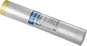 ЗУБР 20 м x 2.1 м, 10 мкм, HDPE, пленка укрывная с клейкой лентой, Профессионал (12250-210-20) Пленка укрывная