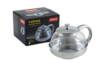 MALLONY Чайник заварочный MENTA-600, объем: 600 мл, корпус/фильтр из нерж стали (910110) Чайник заварочный MALLONY Чайник заварочный MENTA-600, объем: