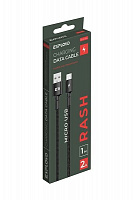 EXPLOYD EX-K-1154 Дата-кабель/USB - microUSB/круглый/нейлон/чёрный/1М/2A/Rash