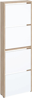 МЕБЕЛЬ-КОМПЛЕКС ЛАЙТ Обувница 4 секц Дуб Сонома / Белый (1 кор.) Модульная мебель