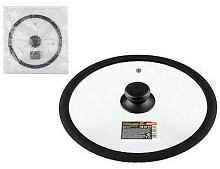 MALLONY Крышка стеклянная C-type с силиконовым ободком CAPPELLO-C, 26 см диа Крышка MALLONY Крышка стеклянная C-type с силиконовым ободком CAPPELLO-C,