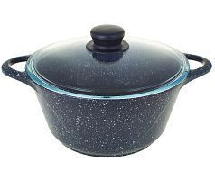 ТРАДИЦИЯ ТГ5233 а/пр литая 3,0л стекл/кр Гранит Кастрюля